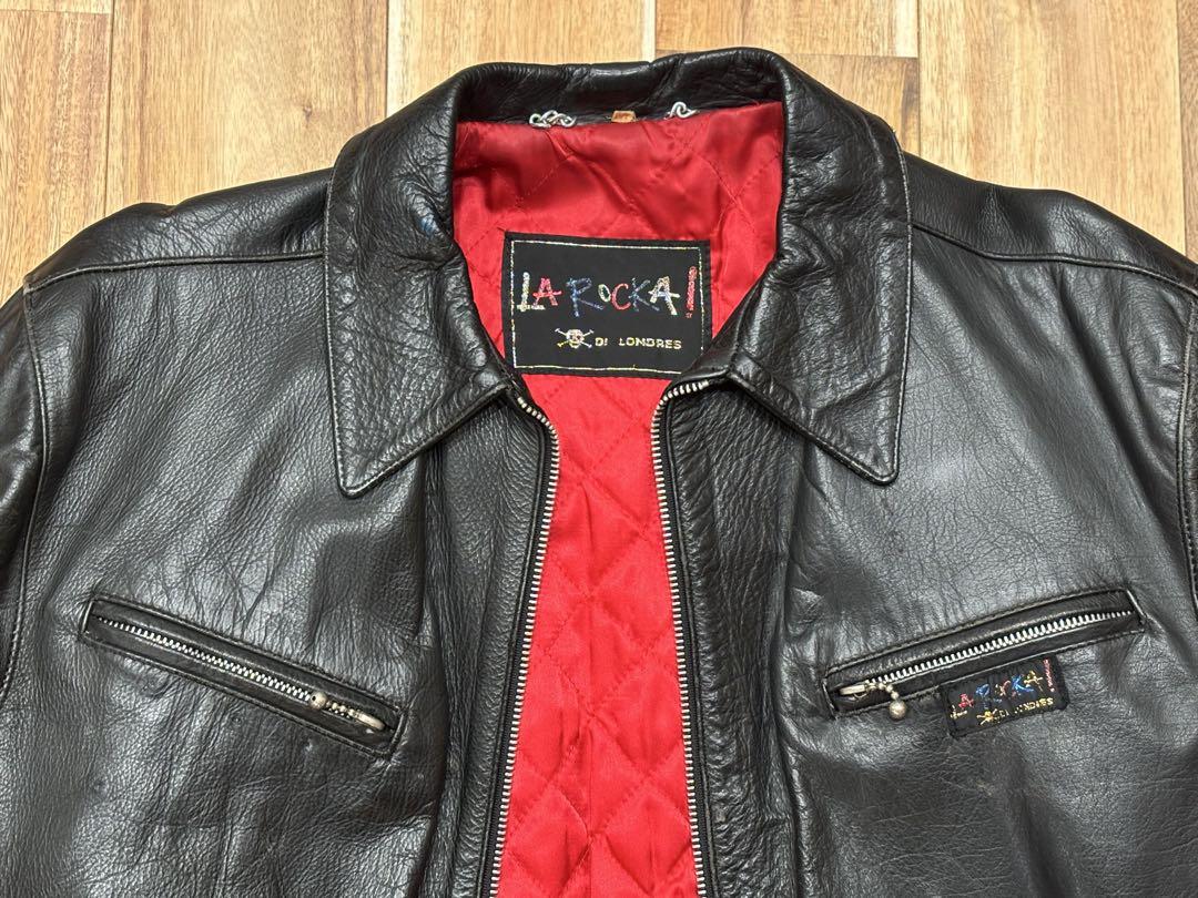LA ROCKA フリンジ付きレザージャケット