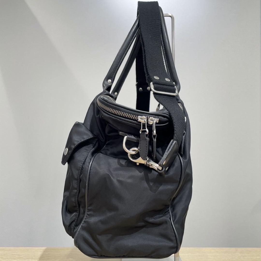 Felisi P4/6 2way ボストンバッグ ブラック ナイロン×レザー Felisi フェリージ 2WAY レザー×ナイロン ボストンバッグ