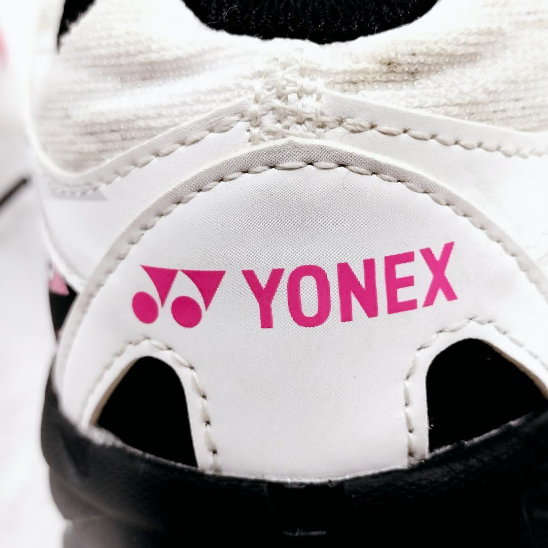 美品✨️YONEX SHB840MID【25cm・バドミントン・白×ピンク】