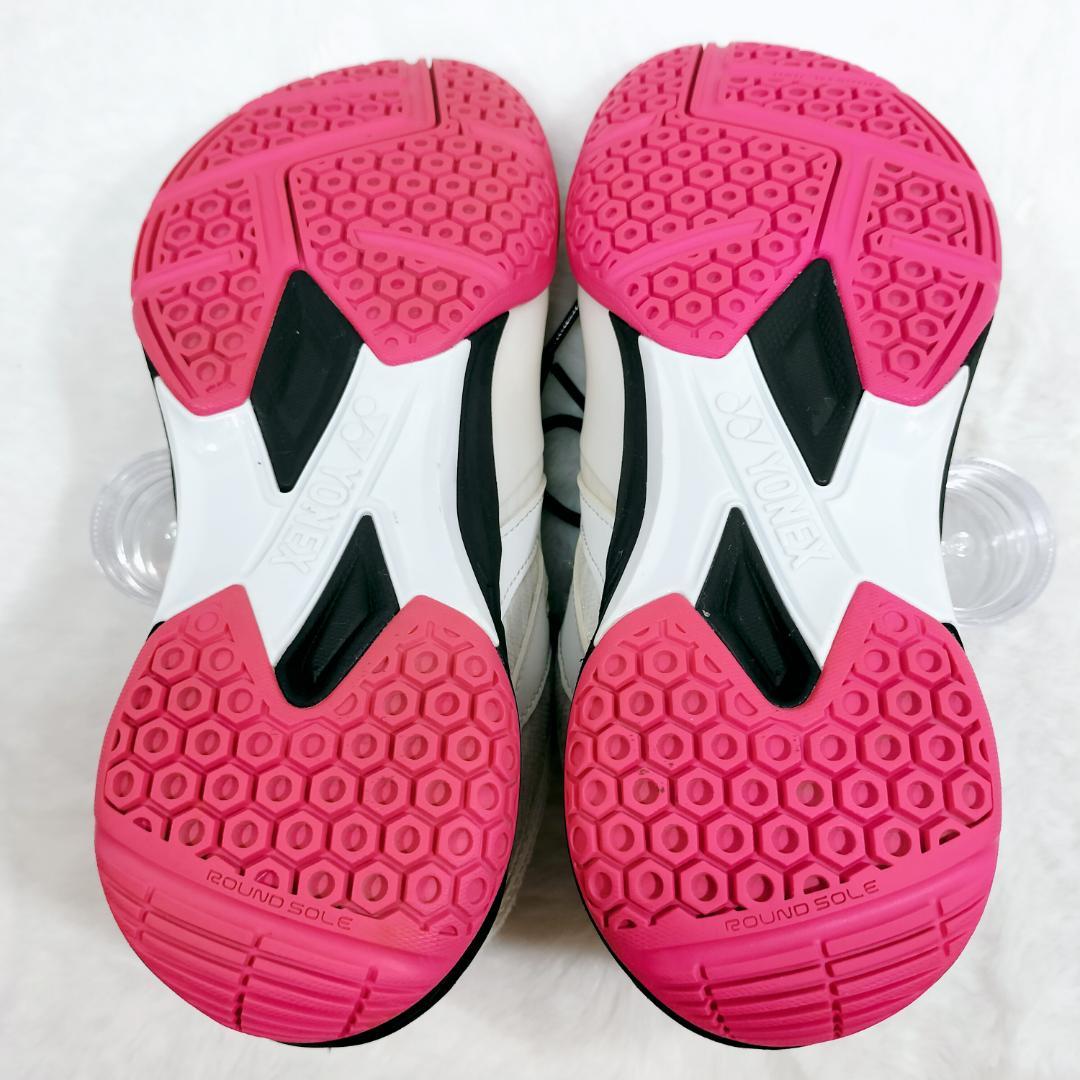 美品✨️YONEX SHB840MID【25cm・バドミントン・白×ピンク】