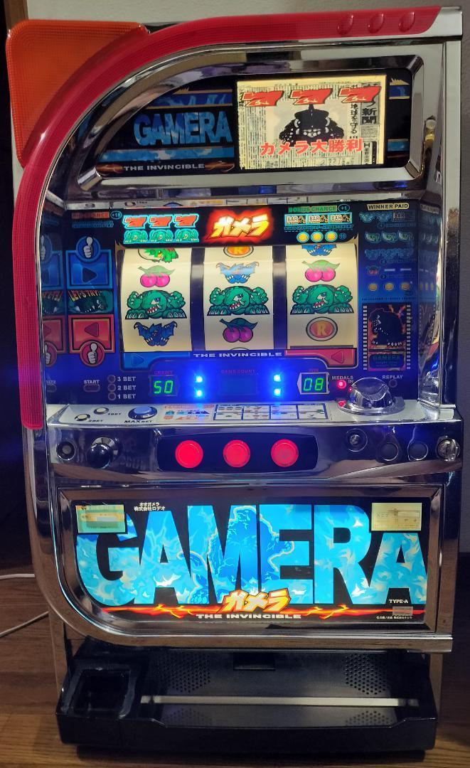 【送料込】オオガメラ パチスロ 実機 直接引取可 パチスロ実機】ロデオ☆オオガメラ【コイン不要機付】4号機