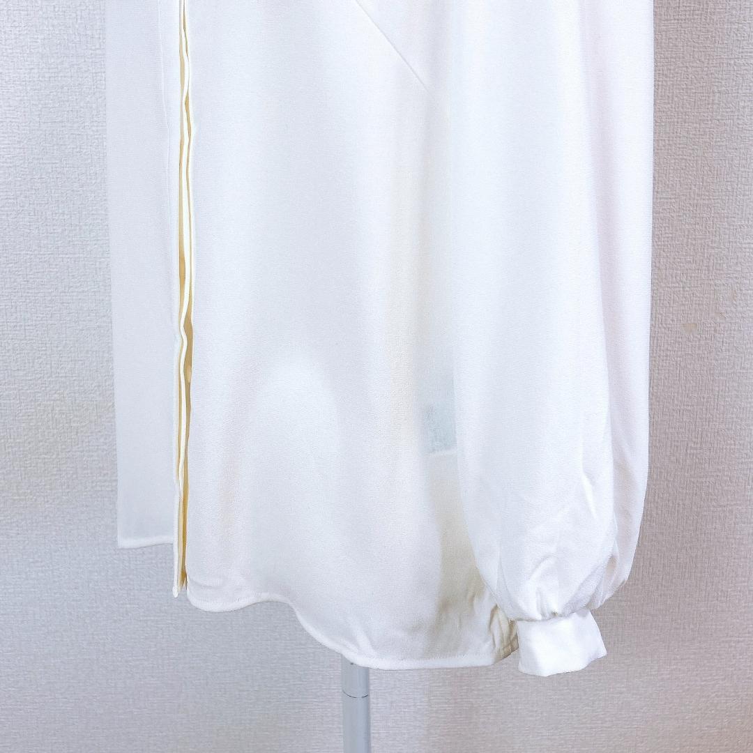 【美品】ルネ とろみブラウス パールボタン ゆったりシルエット 袖口ギャザー