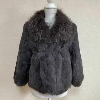 グレー ファーショートコート