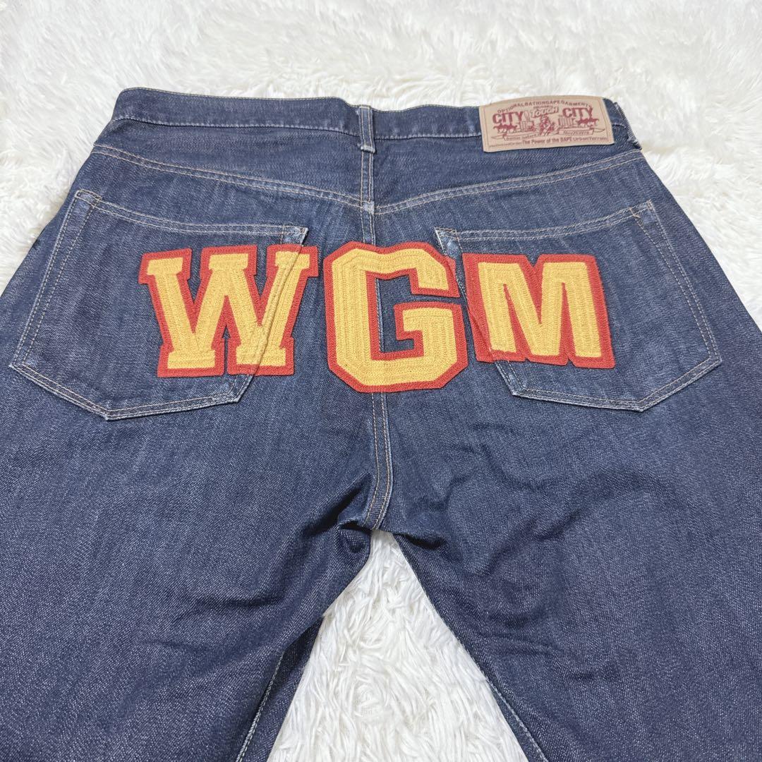 希少 美品 A BATHING APE シャーク WGM 刺繍 送料無料