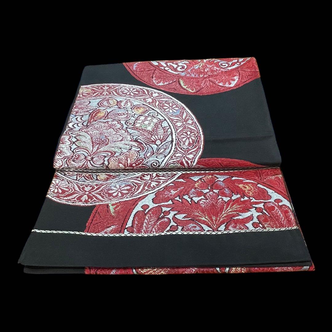 【美品】六通柄袋帯　有職文様　金銀糸　振袖　黒留袖　色留袖　訪問着　フォーマル