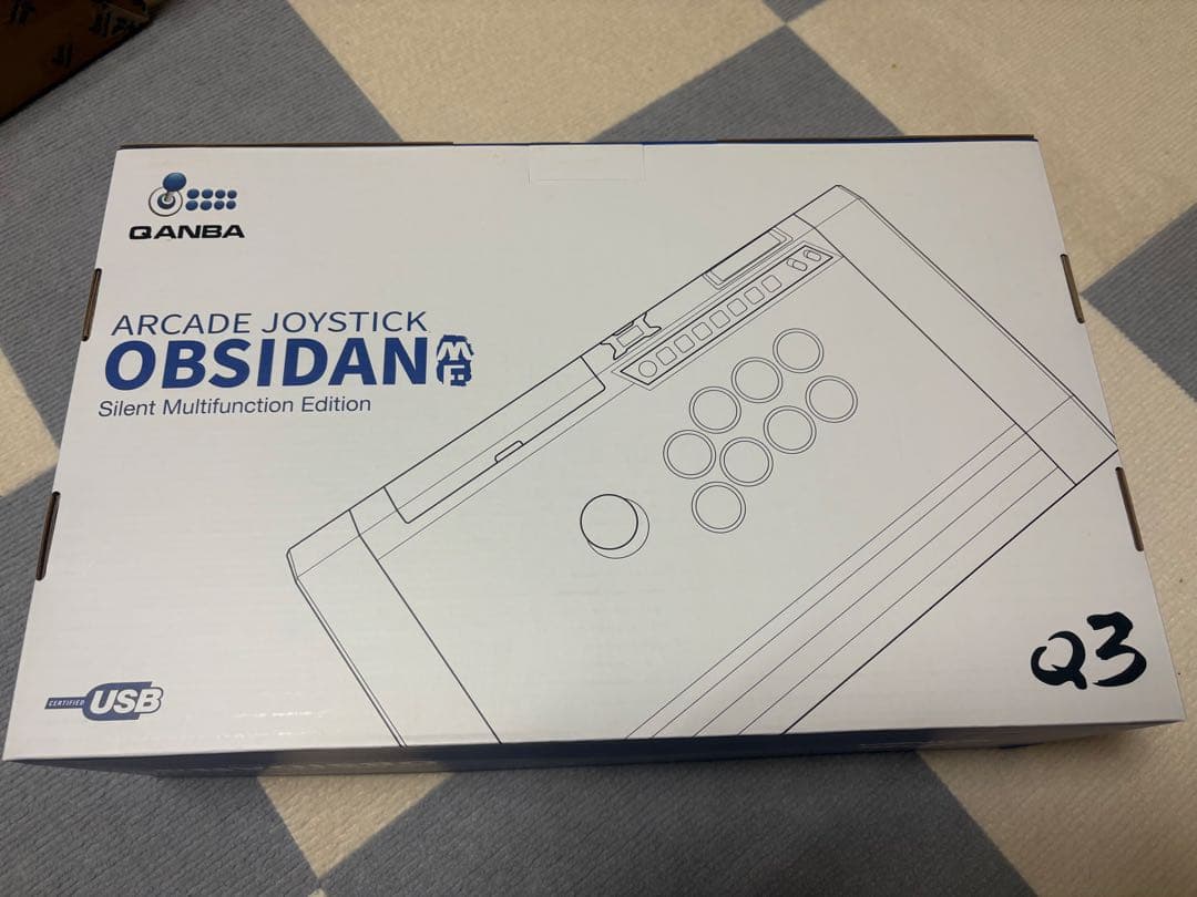 Q3MF-GV オブシディアンアーケードジョイスティックQanba