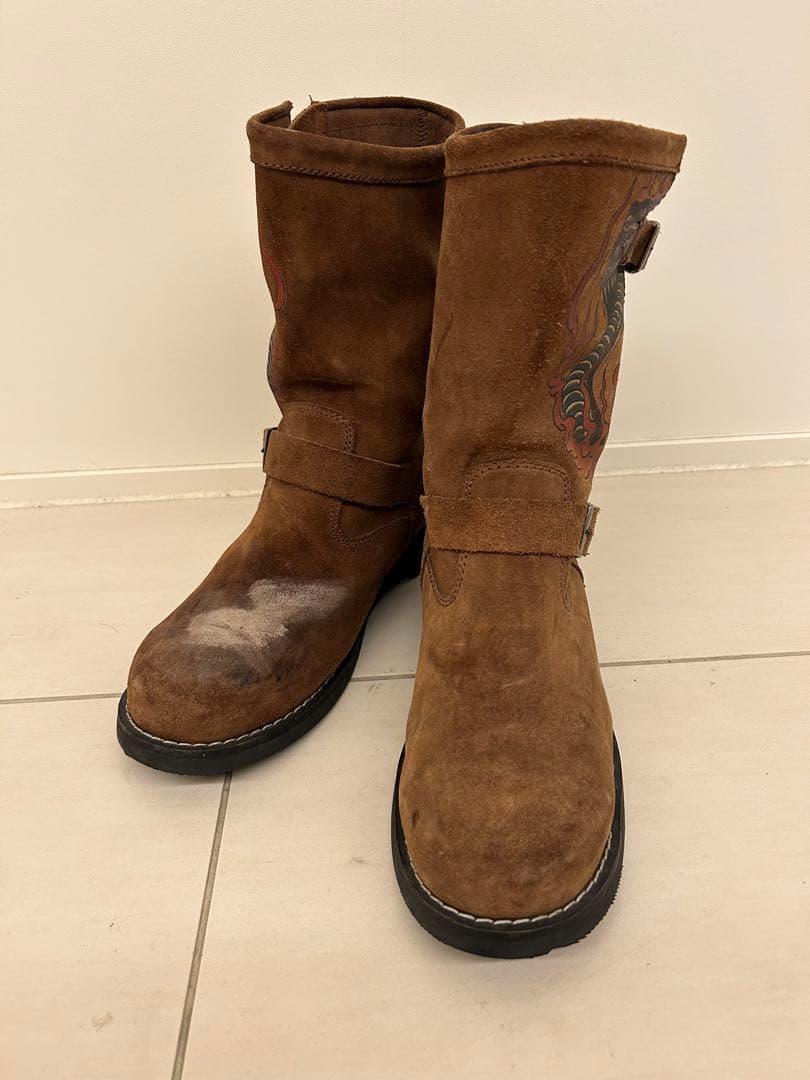 10 エンジニアブーツ ブラウン エドハーディ28cm