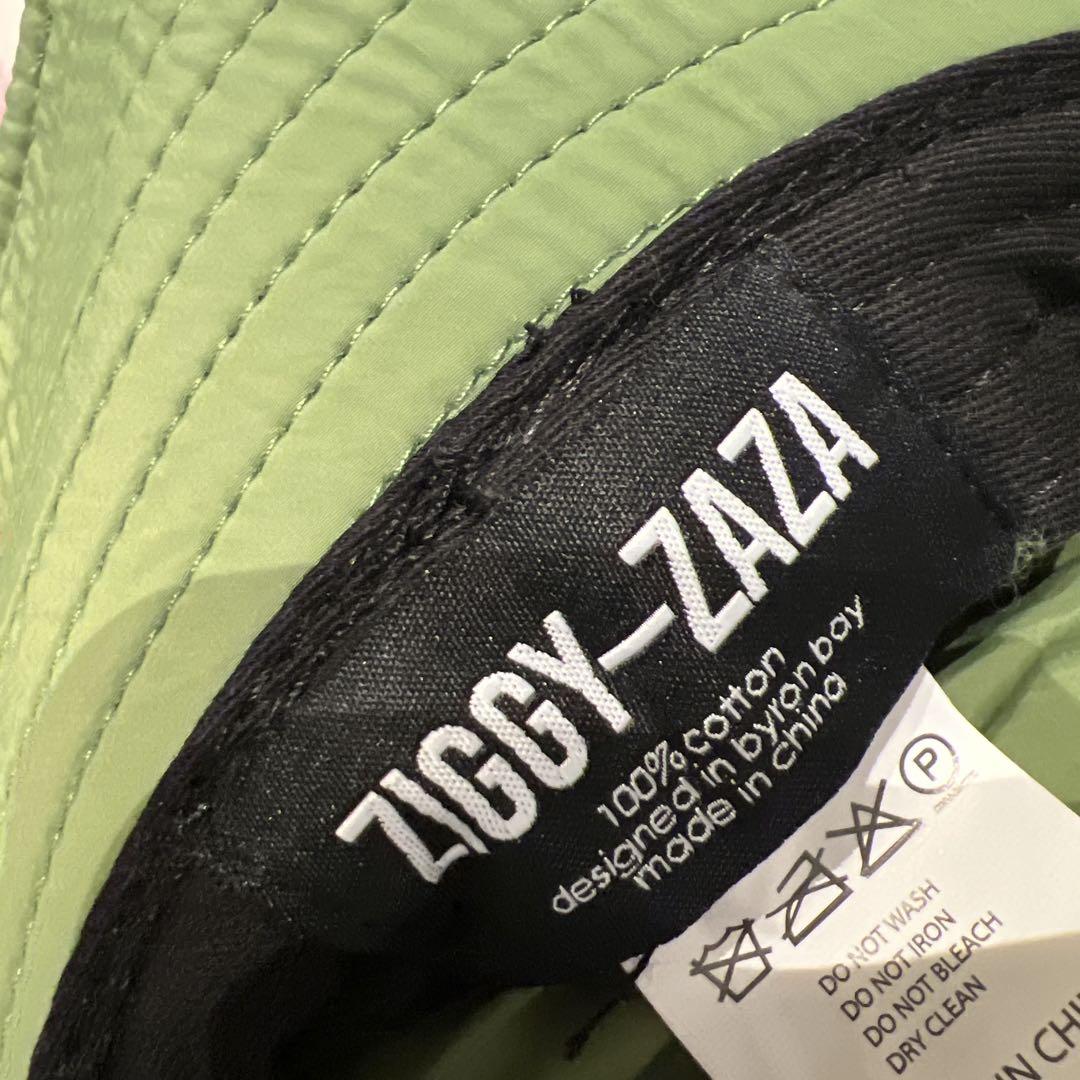 新品ZIGGY-ZAZA グリーンハット ひも付き58cm