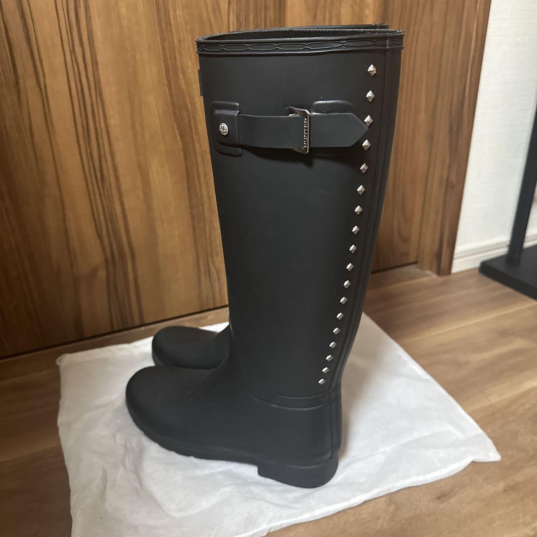 スタッズ付きレインブーツ US7
