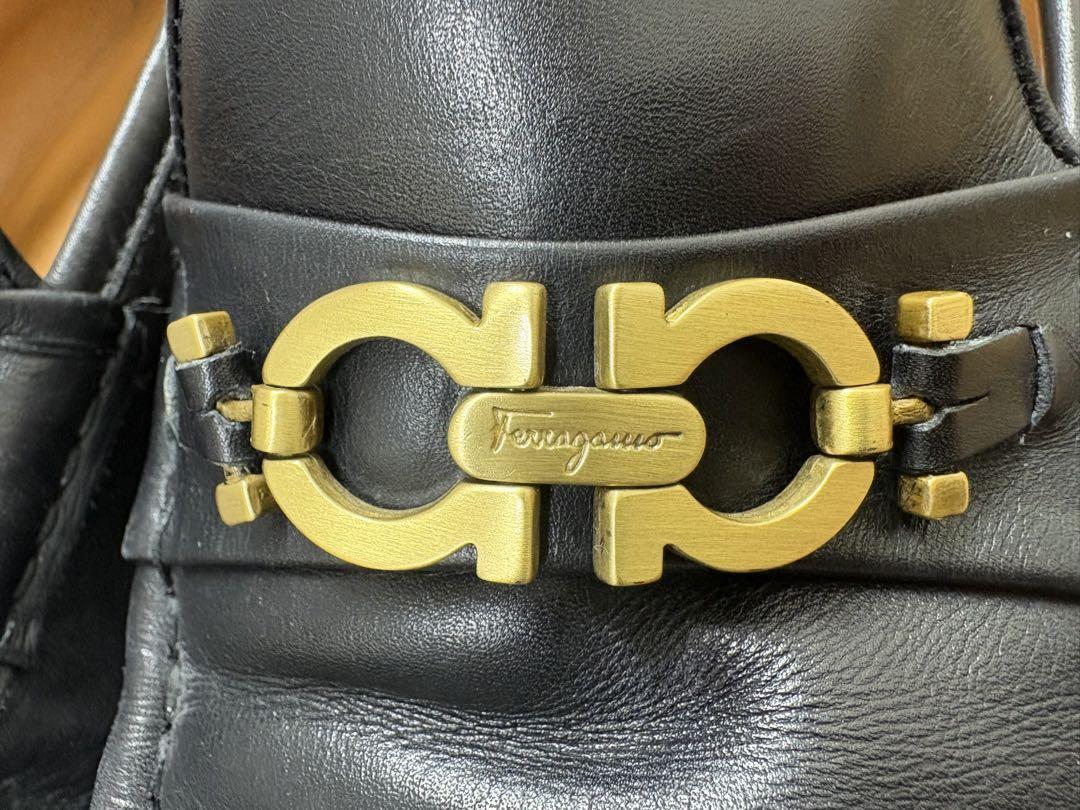 Ferragamo レザー ローファー ガンチーニ金具　10 1/2 28cm