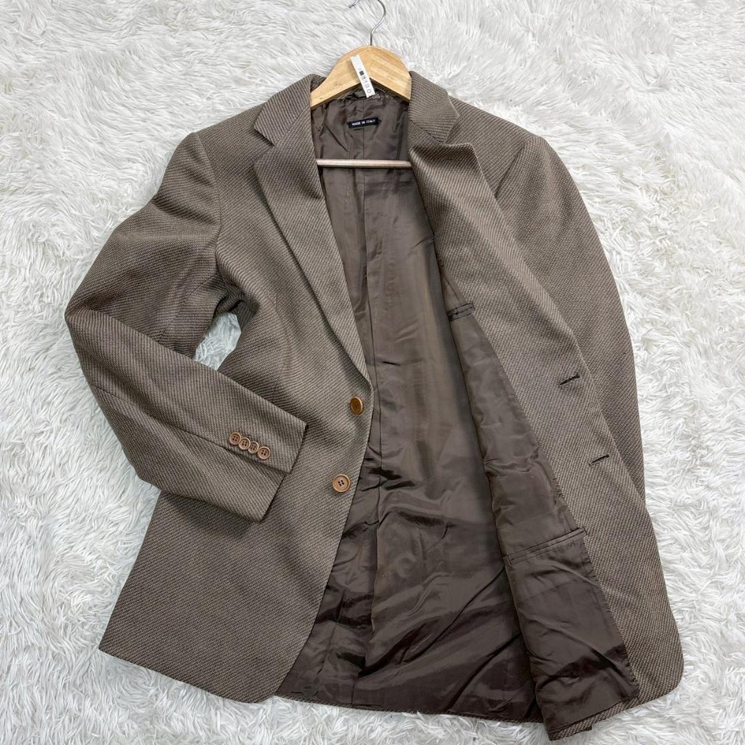 Giorgio Armani ブラウン ツイード テーラードジャケット M相当M Giorgio Armani