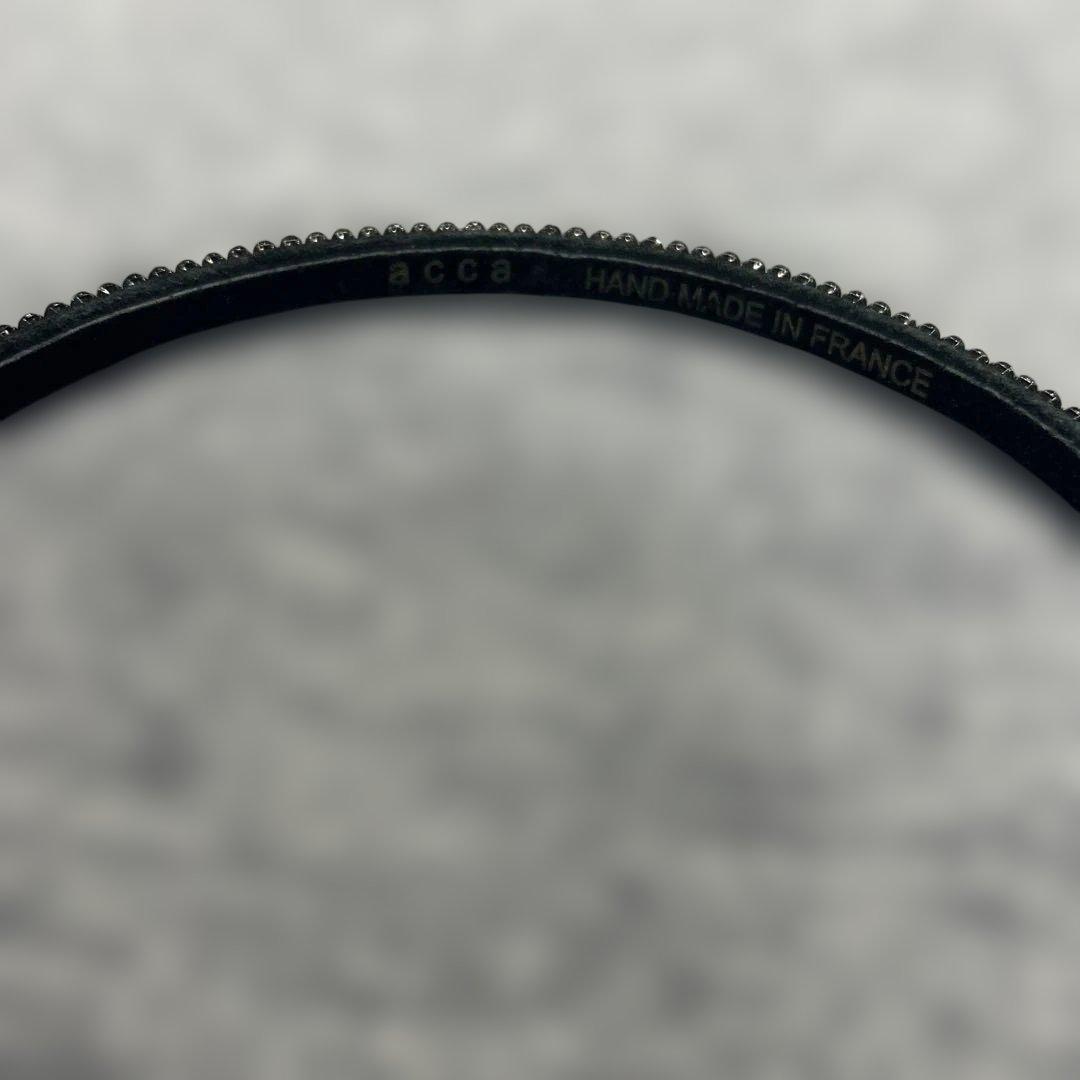 acca 黒　カチューシャ　ビジュー付きヘアバンド　美品