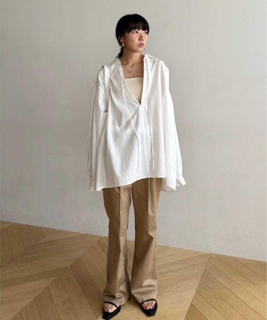 searoomlynn コットンWASH Vカットプルオーバーシャツ - メルカリ