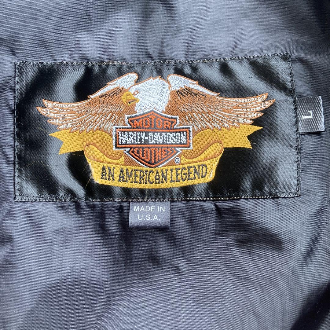 Harley Davidson Black Orange Bar & Shield Nylon Racing
