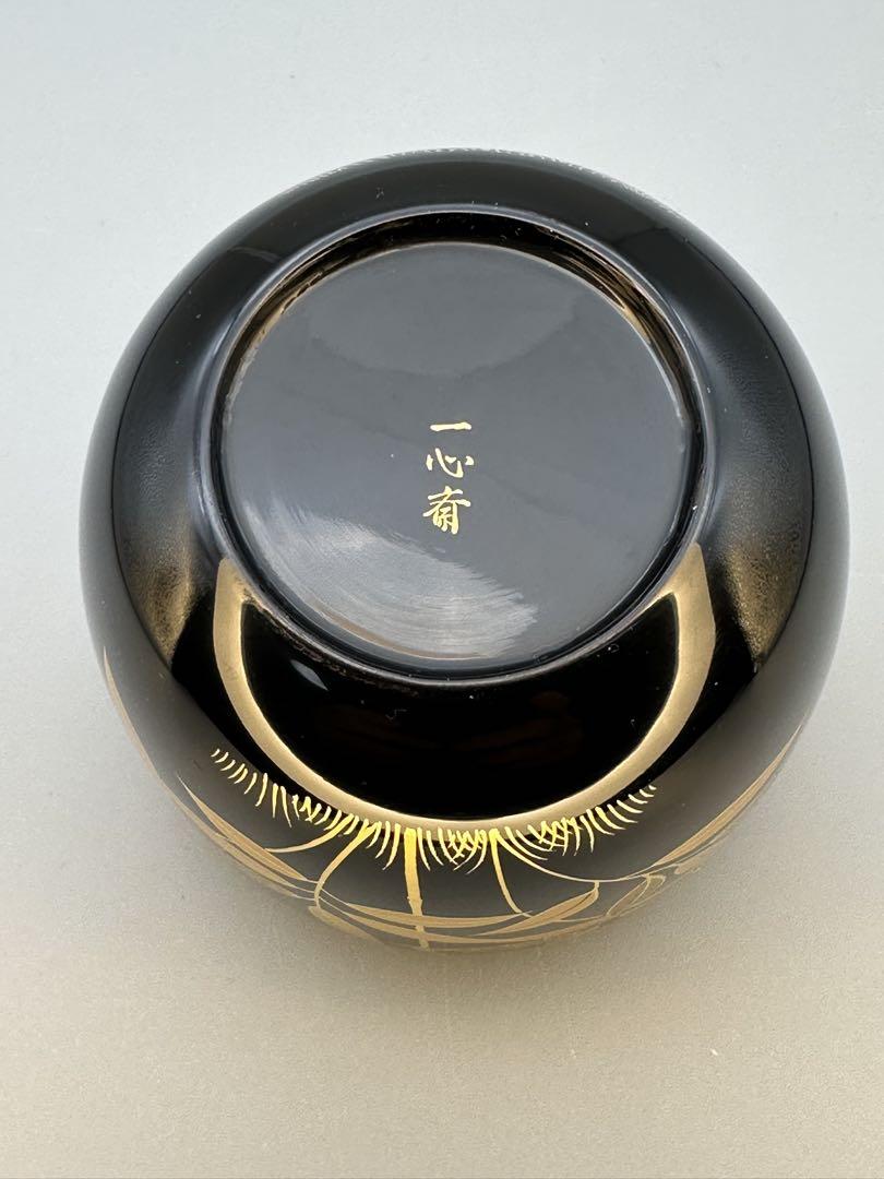 茶道具　棗　奥津一心斎　笹蒔絵大棗 茶道具 棗 奥津一心斎 笹蒔絵大棗