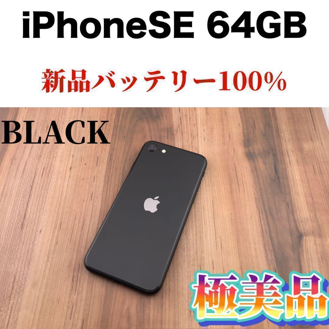 54iPhone SE 第2世代(SE2)ブラック 64GB SIMフリー本体