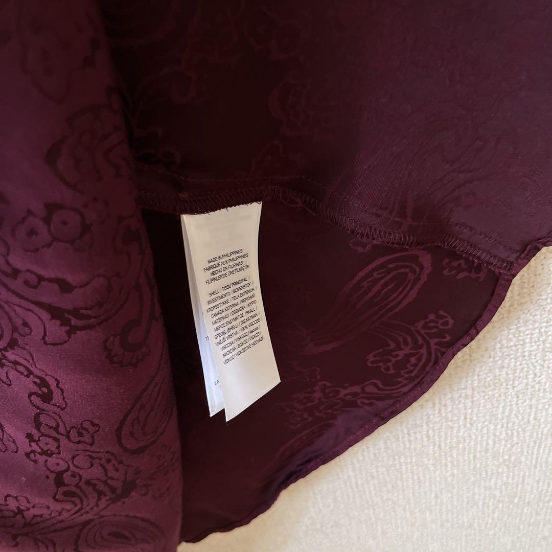 lauren ralph lauren ワンピース ワイン ペイズリ-SIZE4