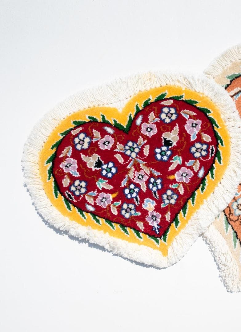 ハート ラグ ナイン生地 PINK MARWIL-DEMENAGEMENTS_CH