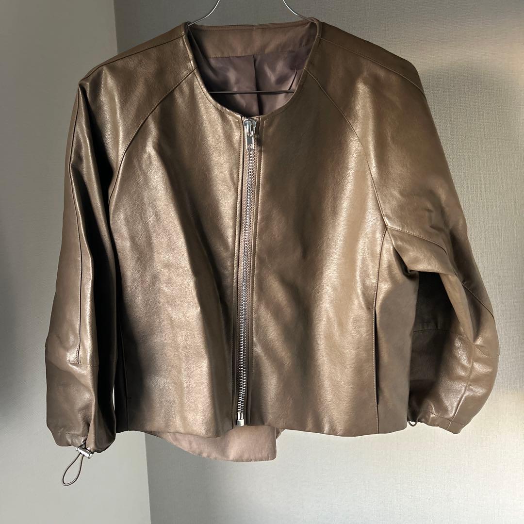 Aga 革 ブラウンジャケット SIZE