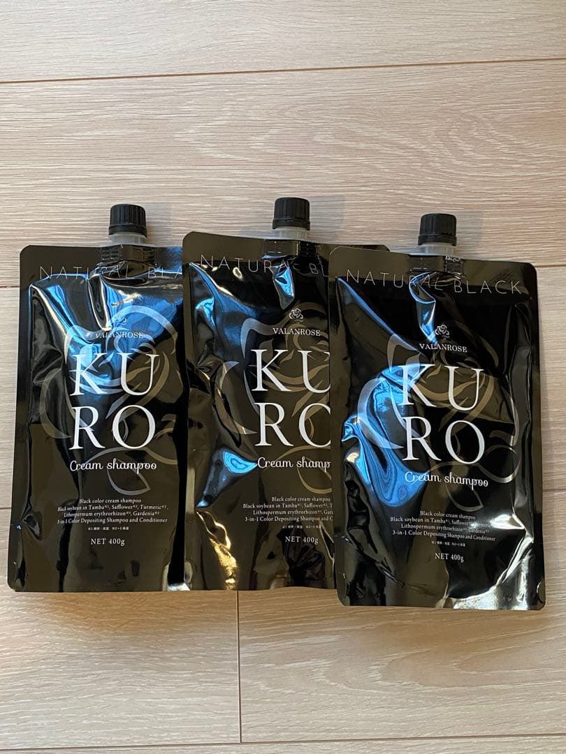 バランローズKURO クリームシャンプー 400g ナチュラルブラック3
