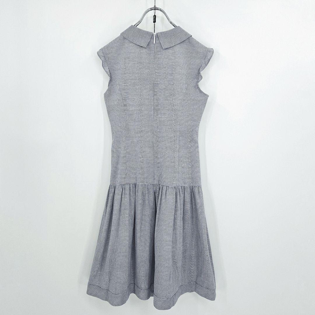 【新品】ルネ　パール　レース　チェック　ワンピース　ブルー　Rene 36