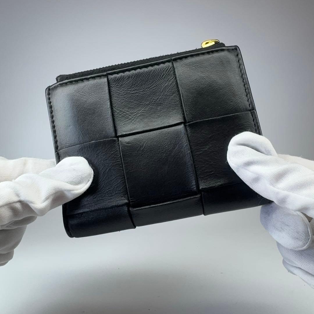 BOTTEGA VENETA カセット 二つ折り財布 ブラック ICタグ認証済み