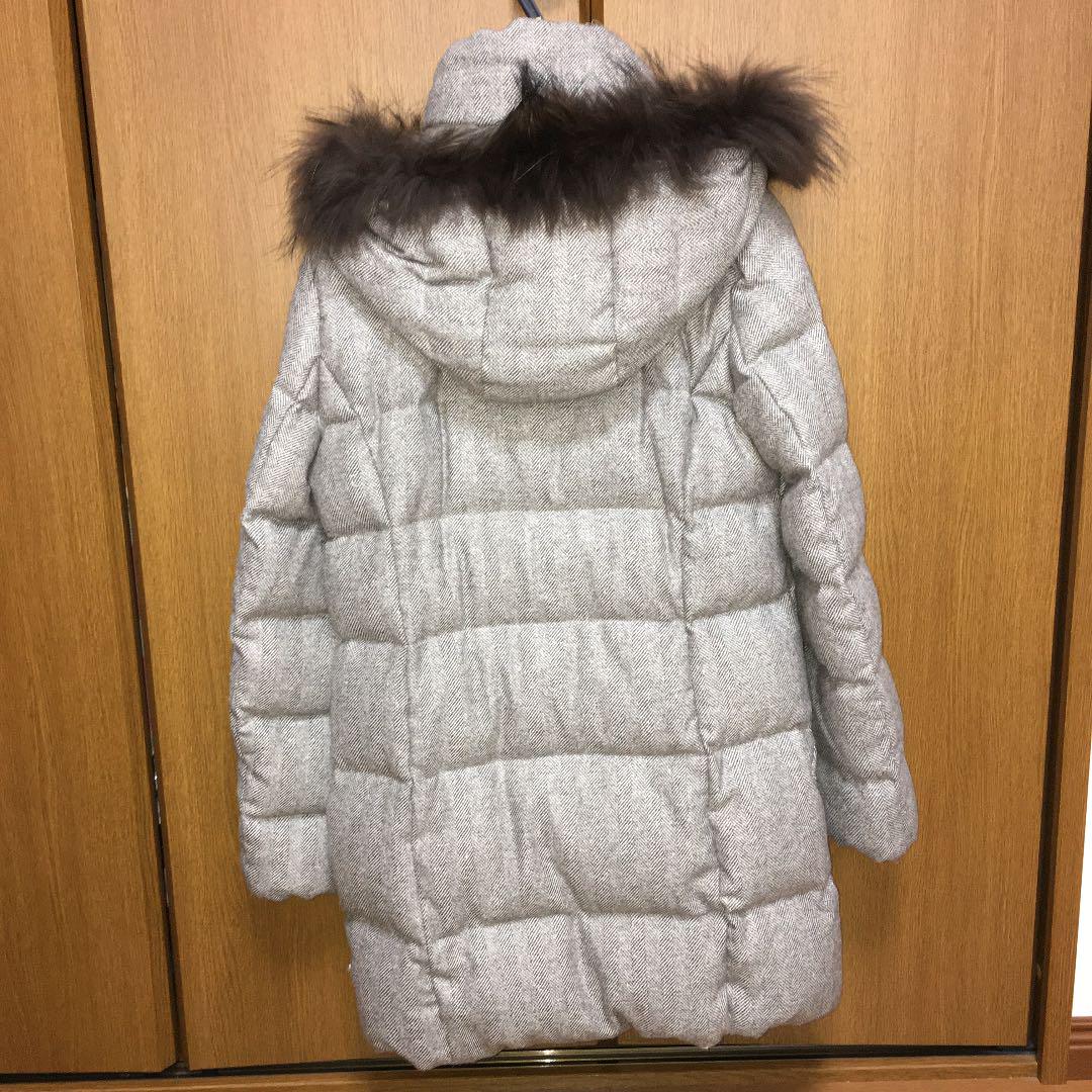 美品 23区 ツイードダウンコート