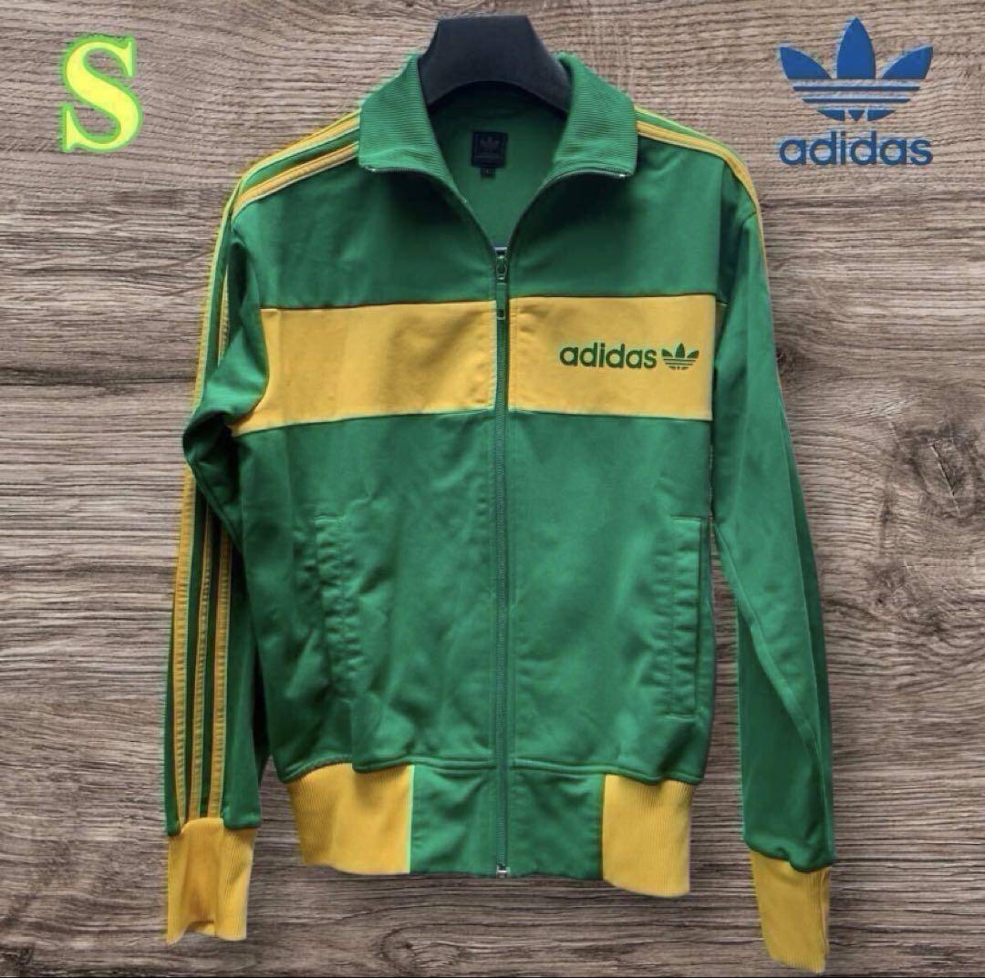 セレソンブラジルカラー adidas トラックジャケット 刺繍ロゴ S