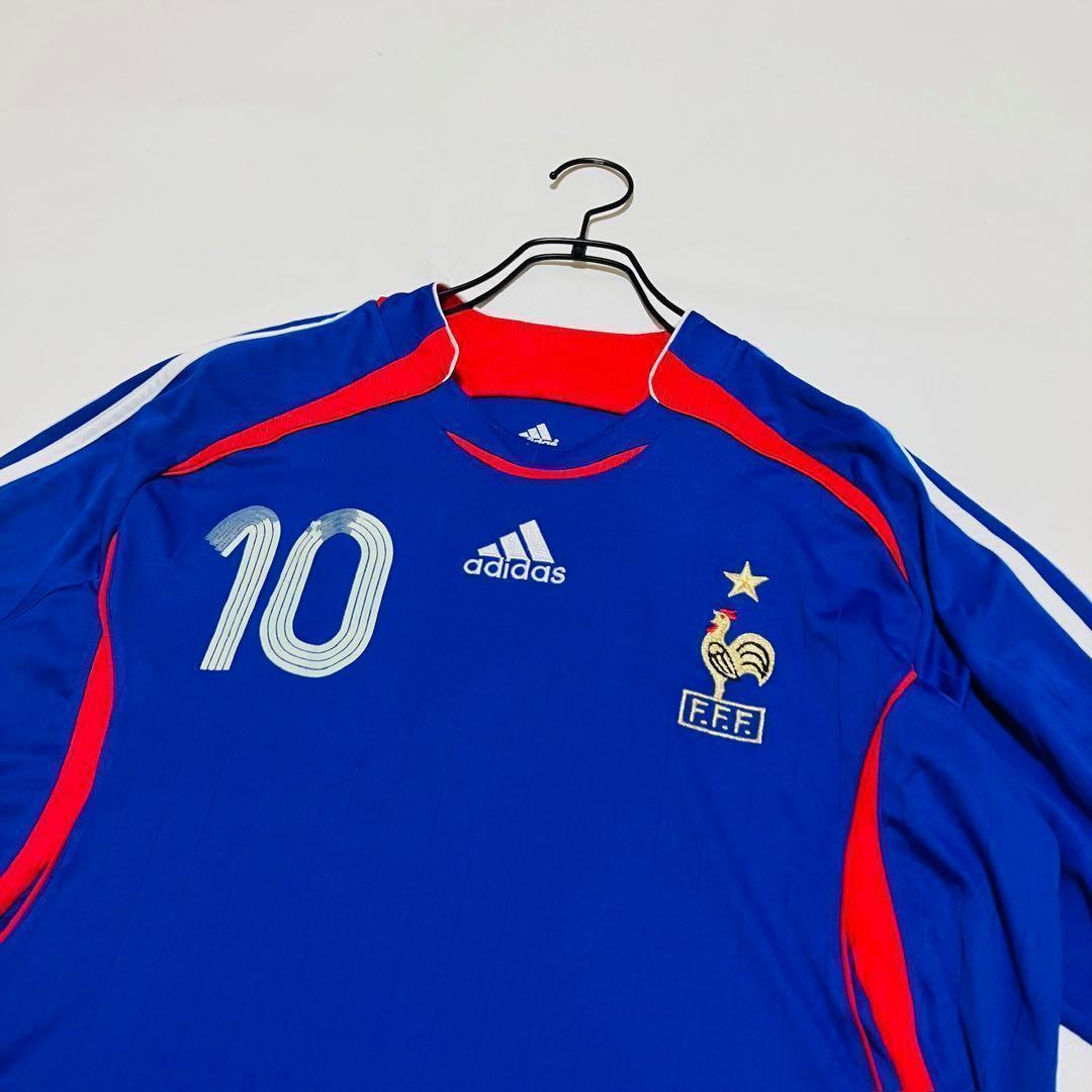 adidas フランス代表 ジダン #10 ユニフォーム 長袖 2XO 2006