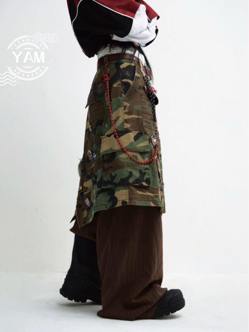 PEOPLESTYLE 迷彩カーゴパンツ キュロットパンツbaggy