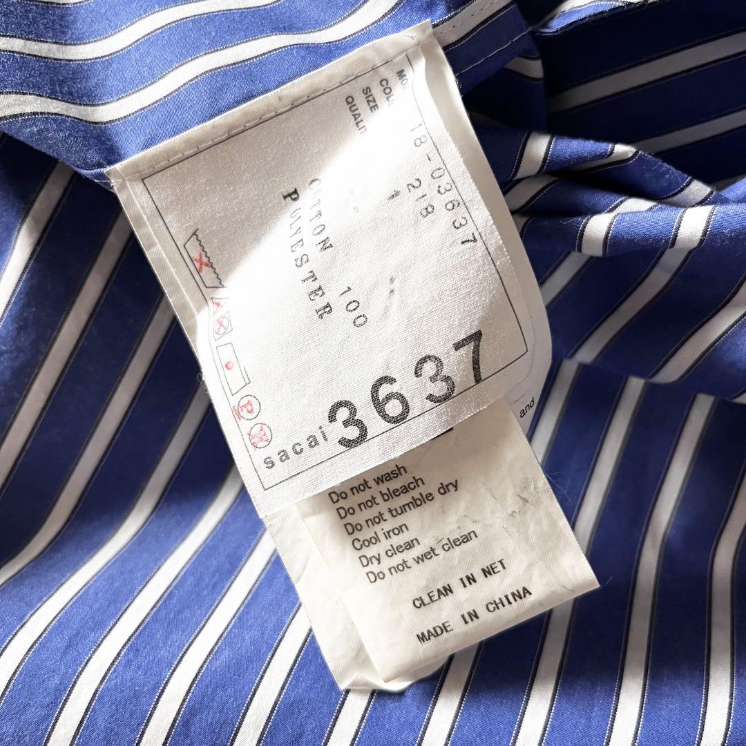 sacai サカイ 近年モデル ニットドッキングワンピース ブルー