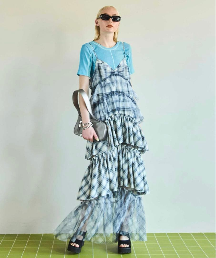 MAISON SPECIALPlaid Tiered Dress【S】 MAISON SPECIALPlaid Tiered Dress【S】