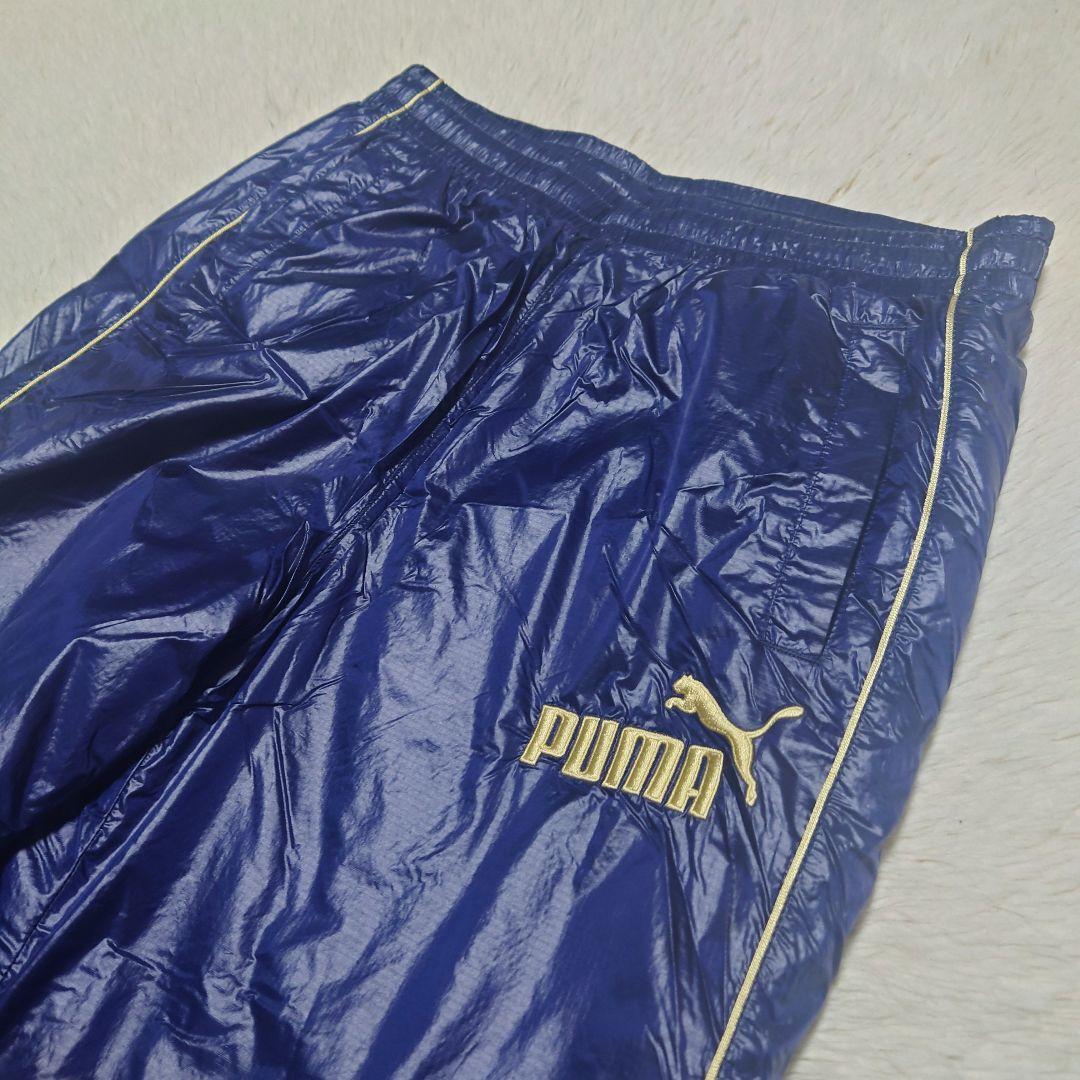 【希少】PUMA プーマ 中綿セットアップ ナイロン ネイビー ビッグロゴ