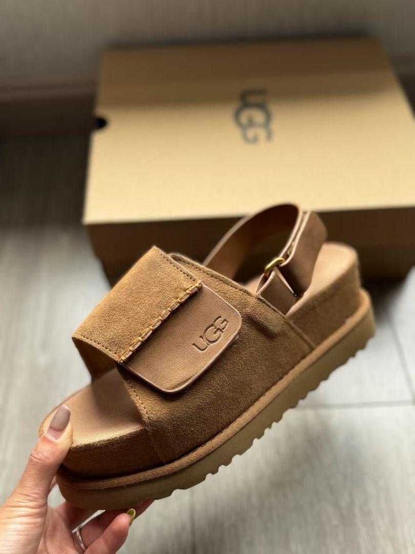 希少 UGG スエード スポーツサンダル ブラウン@o05