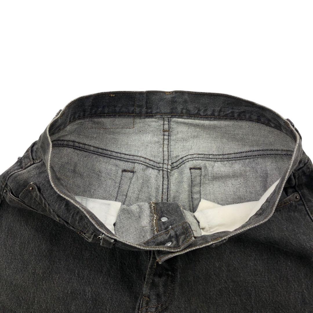 80s USA製 Levi's 先染め 501 ブラックデニム 黒 W34