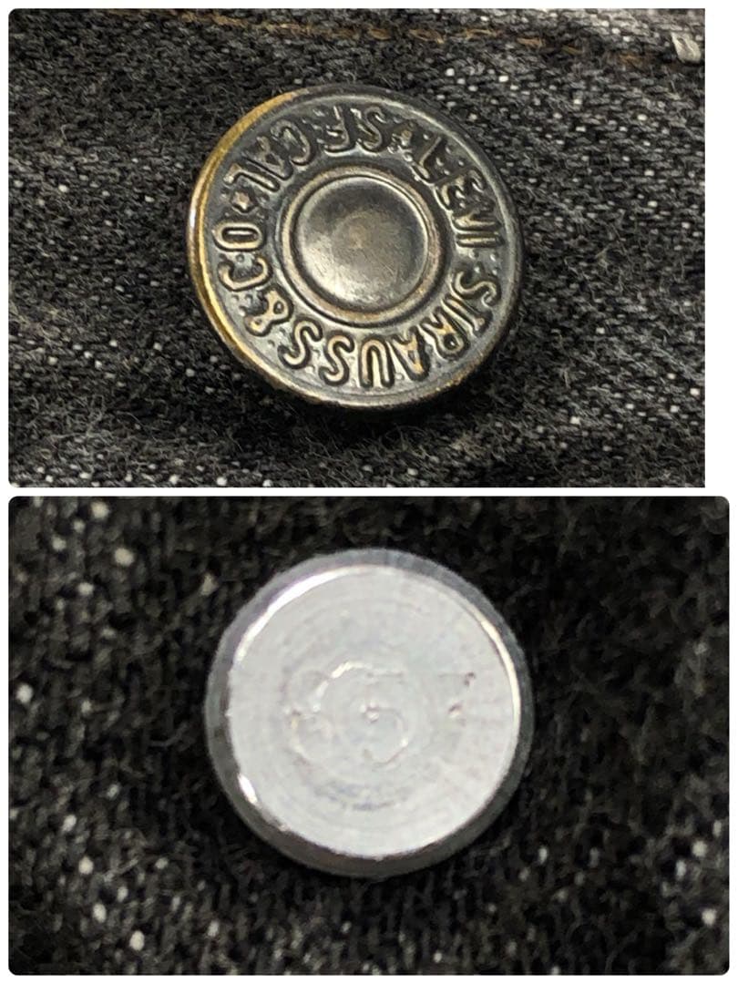 80s USA製 Levi's 先染め 501 ブラックデニム 黒 W34