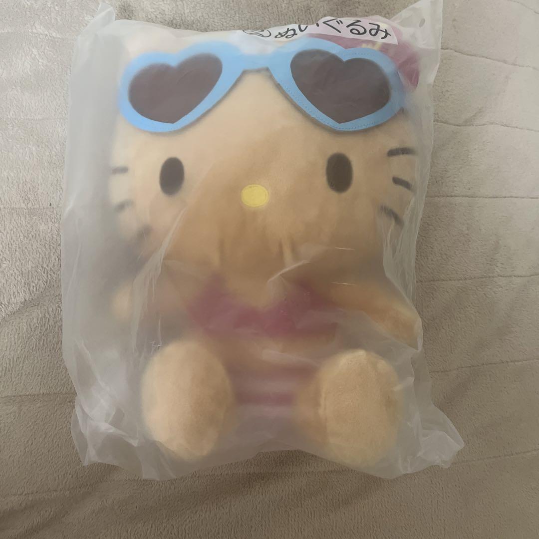 ハローキティ 当たりくじ 日焼け マスコット ぬいぐるみ