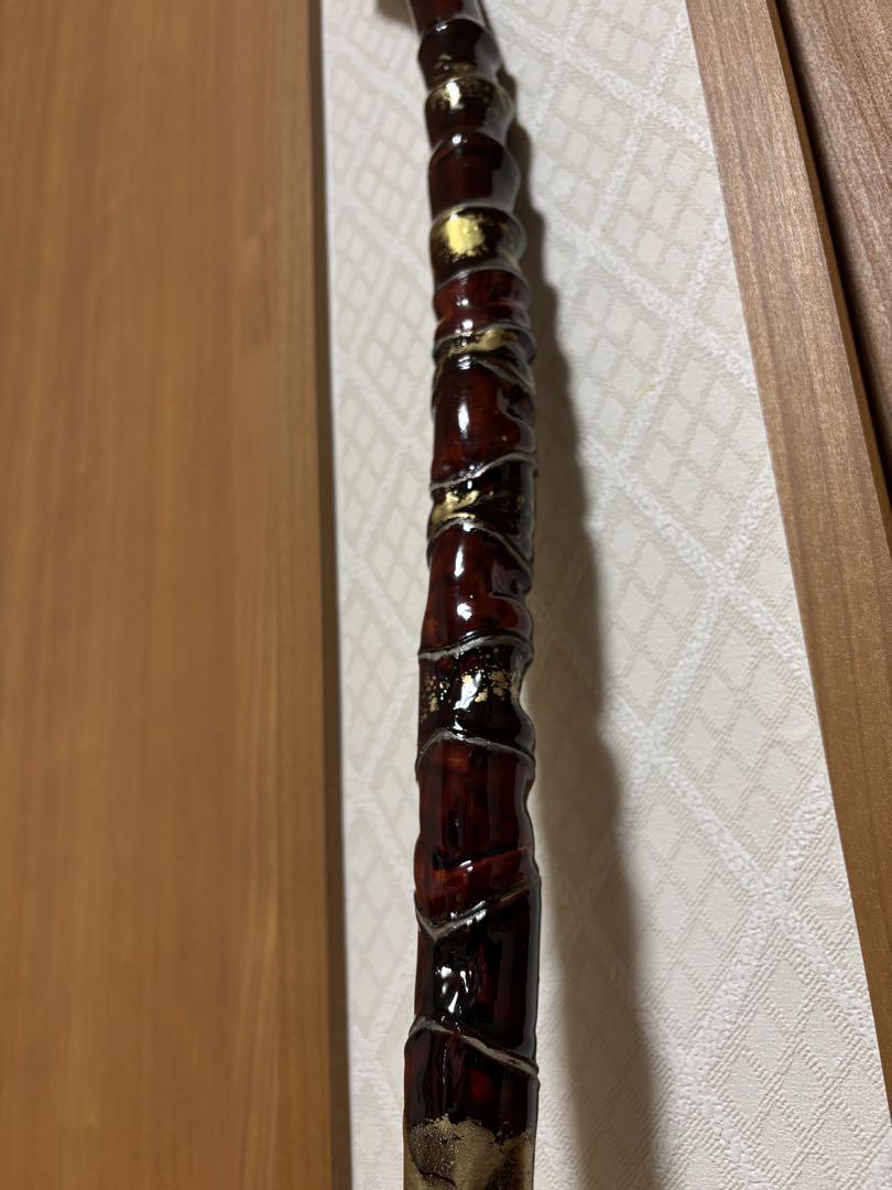 クールな価格でホットなピック 布袋竹の杖 釣具屋さんの手作り】 【根付き・漆重塗】 メルカリ - 杖・ステッキ