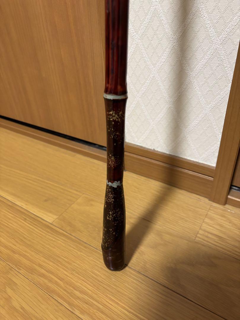 釣具屋さんの手作り】 布袋竹の杖 【根付き・漆重塗】 - メルカリ