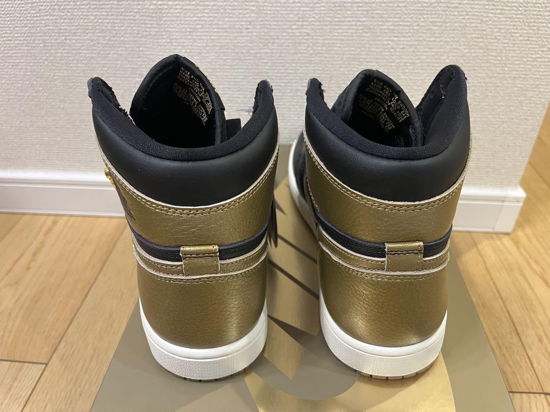 正規品 NIKEエア ジョーダン1 レトロ HIGH OG ブラック/ゴールド