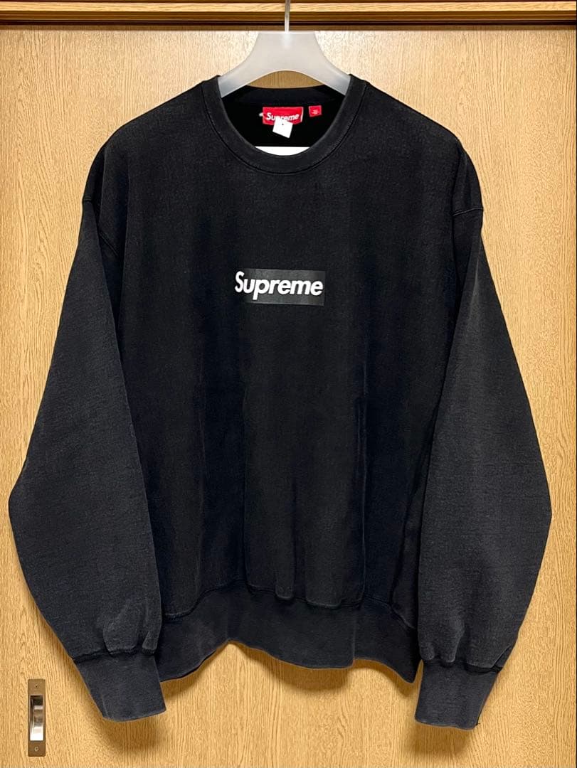 2025ss supreme washed box logo crew