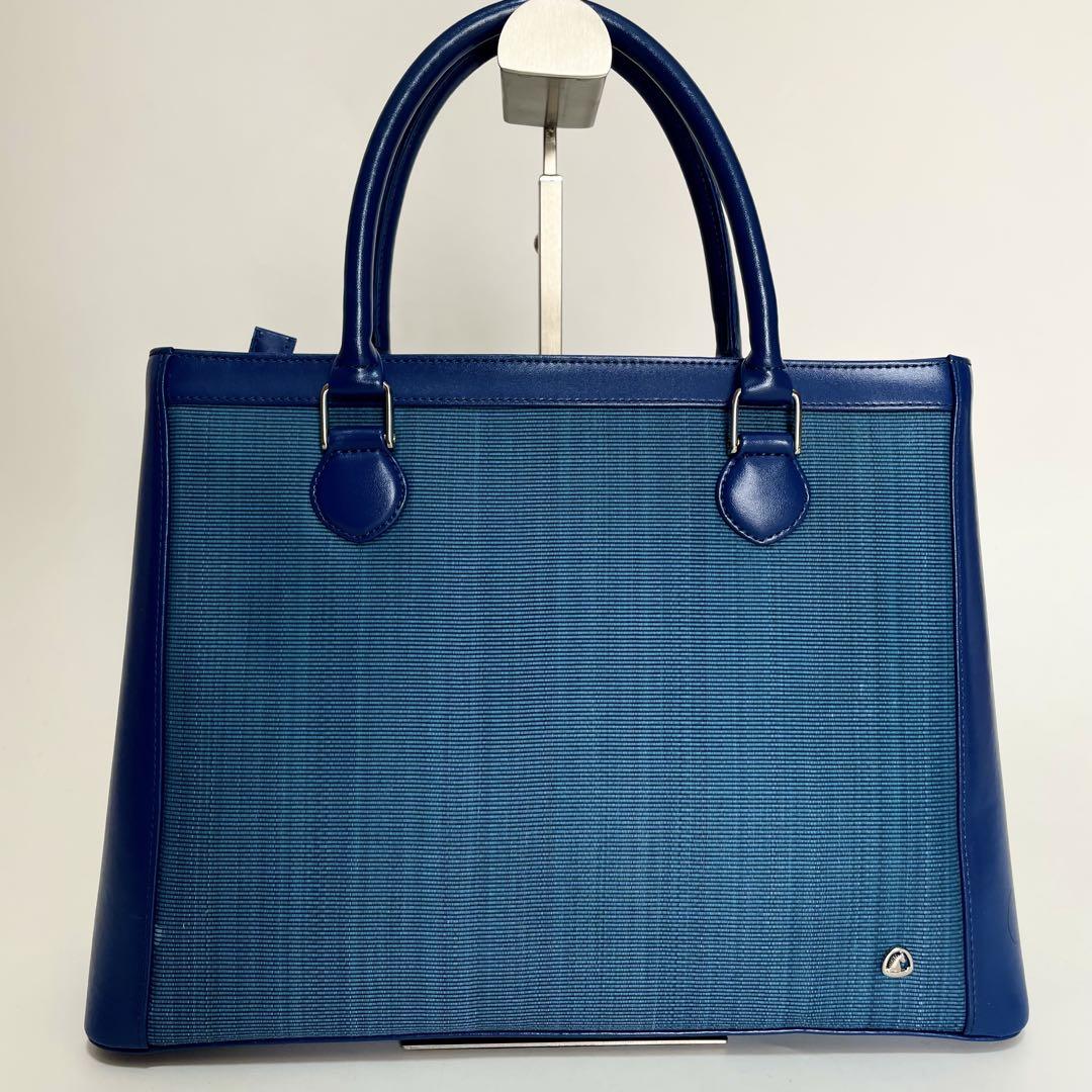 【レビューで送料無料】 希少カラー◎TEAULE ブルー レザー ホースヘア テアウル バッグ