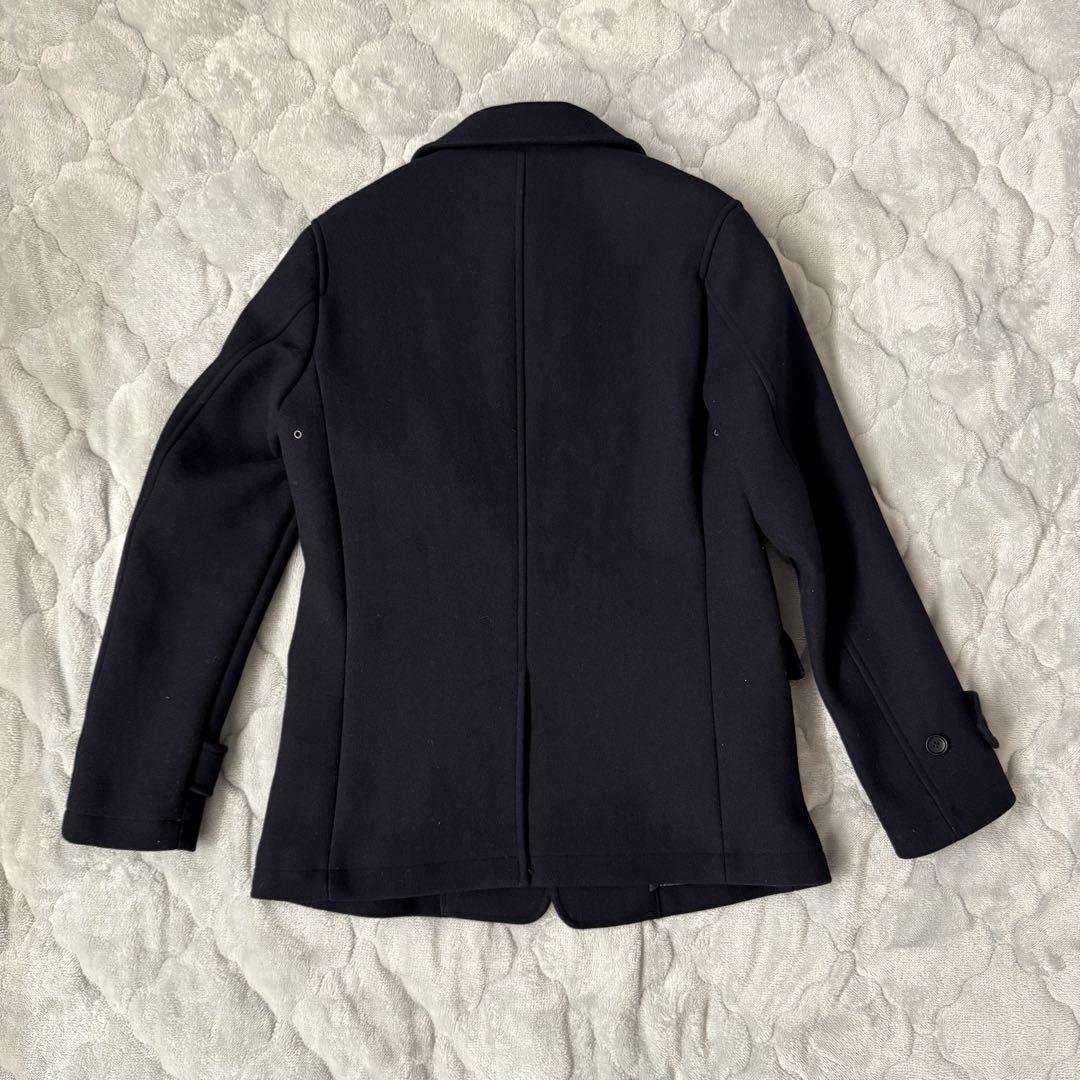 SHIPS スーパー140'S 100%WOOL メルトン シングル ピーコート