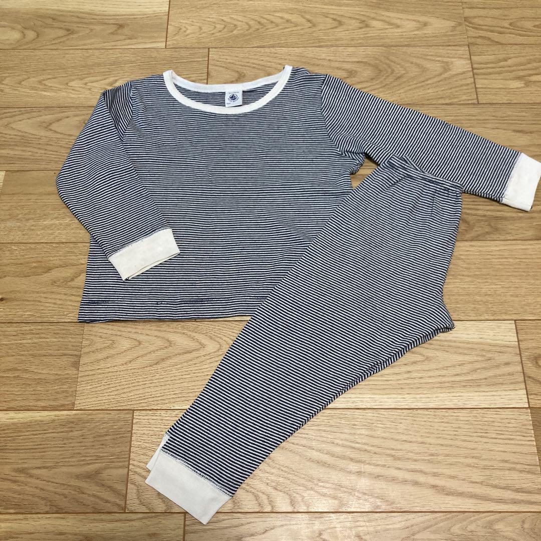 PETIT BATEAU プチバトー ミラレ ボーダー 長袖 パジャマ 【59%OFF!】 PETIT BATEAU プチバトー ミラレ ボーダー 長袖 パジャマ 【59%OFF!】