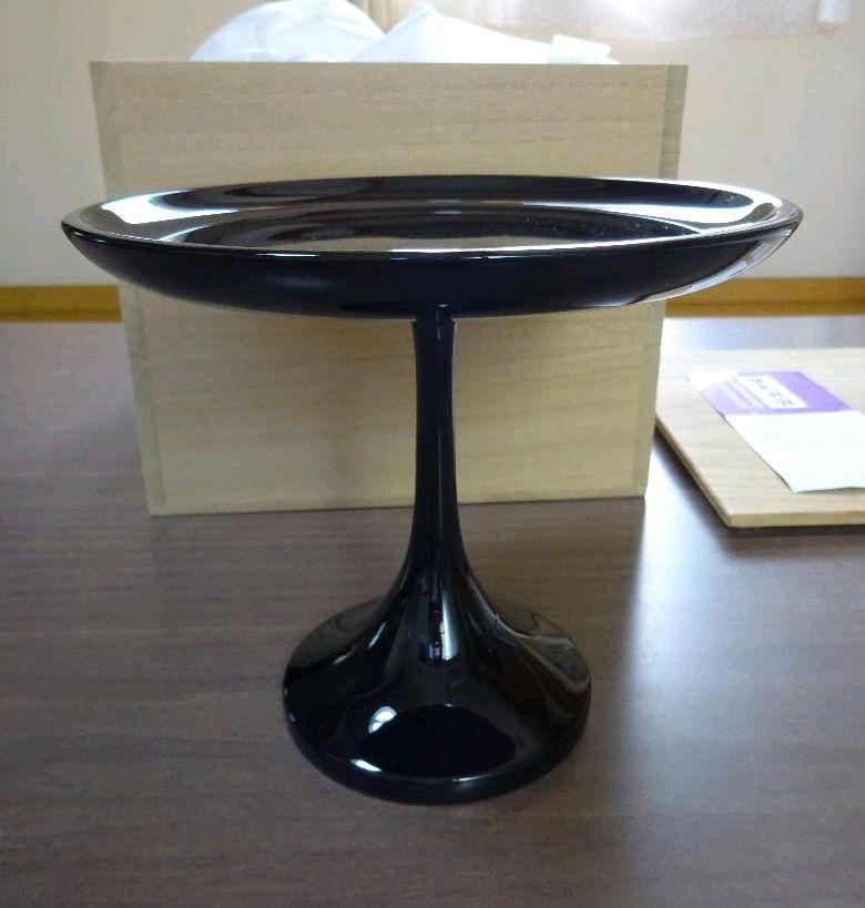 【新品未使用】 菓子器 貴人高杯 　高台杯 　真塗り　仏具　茶道具