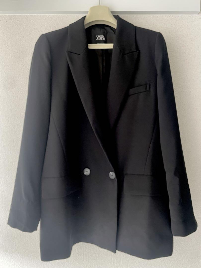 【1度のみ使用・美品】ZARA フルイドブレザー／XL （13~15号）