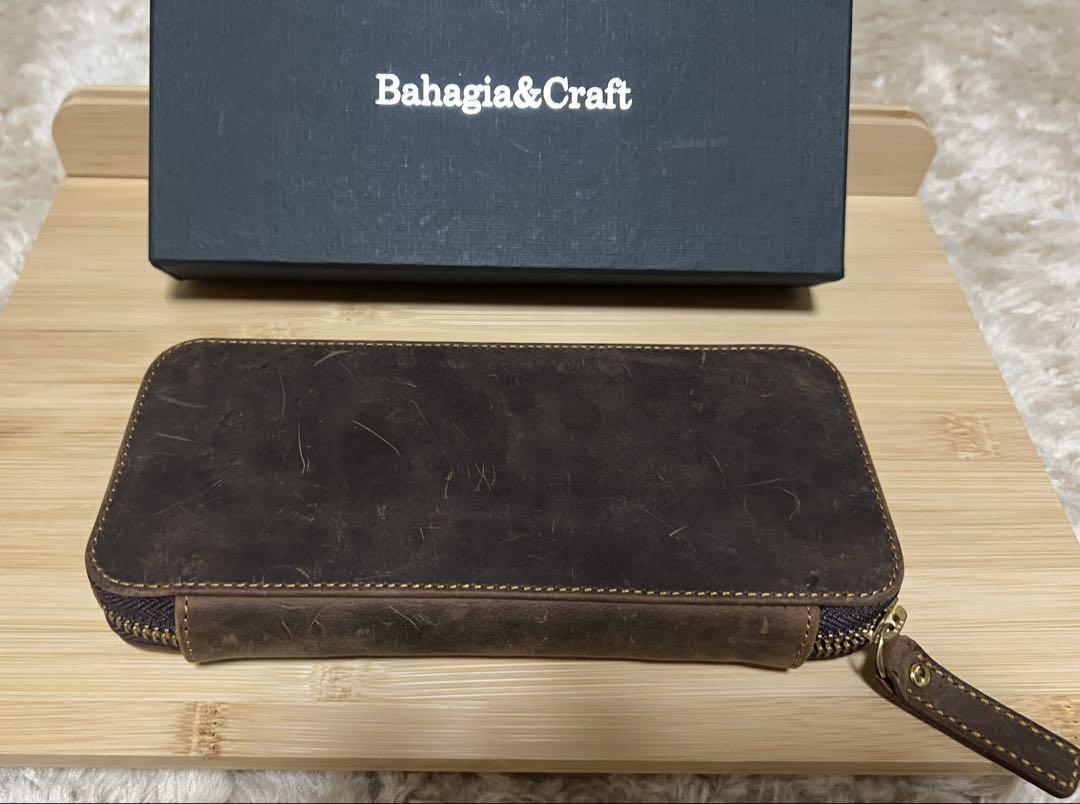 Bahagia&Craft バハギア　レザーペンケース ブラウン　中古品