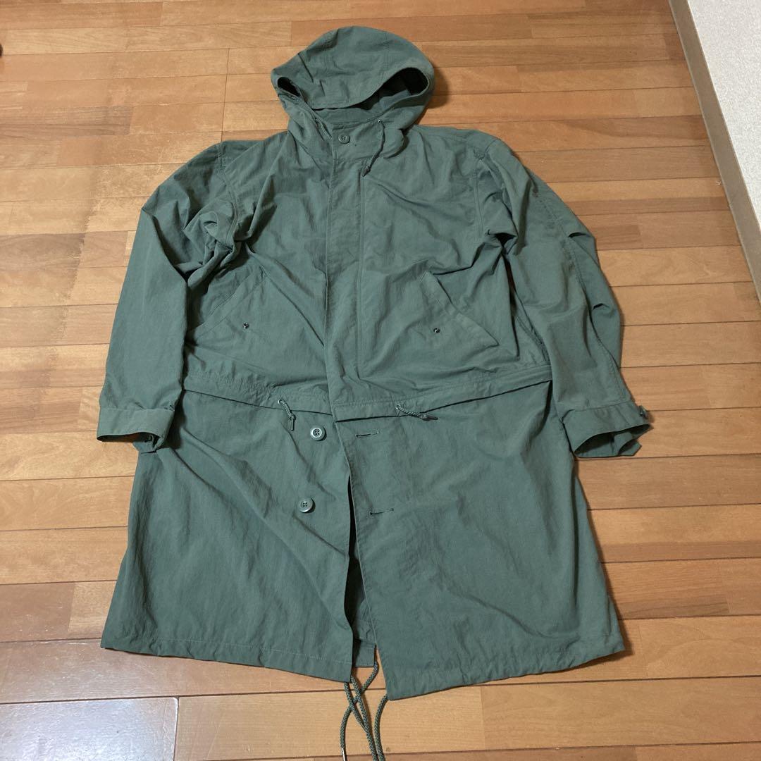 GU×UNDERCOVER 2WAYオーバーサイズモッズコート オリーブ S