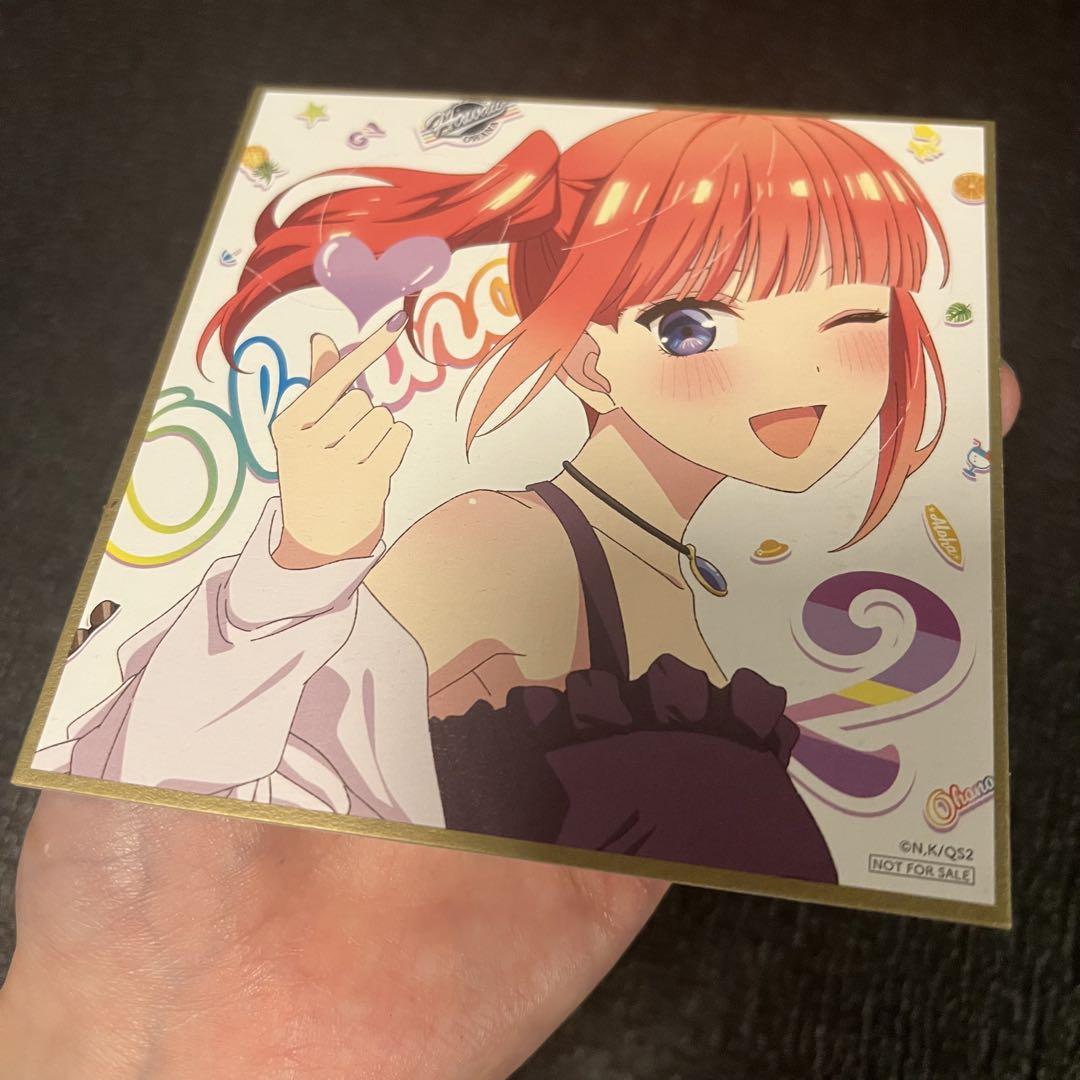 五等分の花嫁＊ 入場者 特典 描きおろし色紙 チェキ風ステッカー
