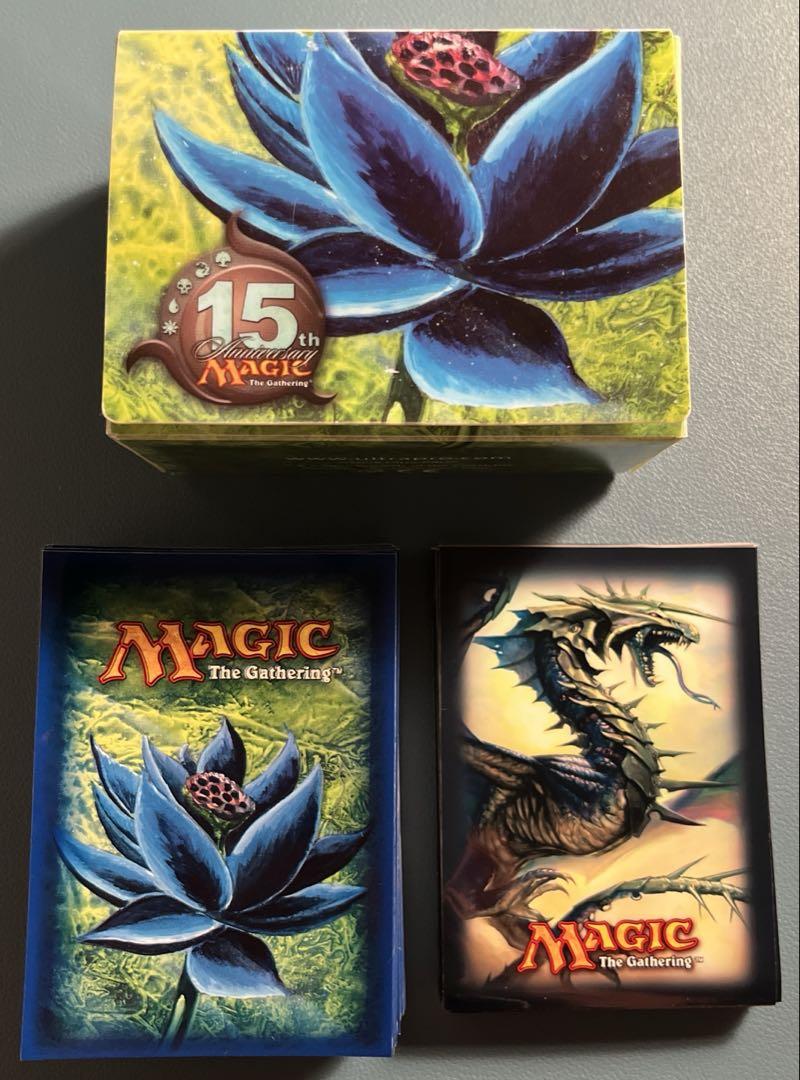 ウルトラプロ15周年Black Lotus  デッキケース&スリーブ　未開封 Amazon.co.jp: ウルトラプロ15周年Black Lotus デッキケース